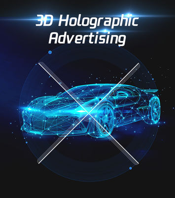 3D Holographic Display Indoor / Outdoor 3D Hologram Light Fan Computer Interactive HDMI New Technology 80cm 1280 LED
