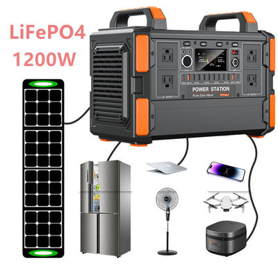 주문 휴대용 1200W 태양광 발전소 필수 야외 배터리 전력 발전기 230V 가정용 US 플러그 유형 온라인 제조