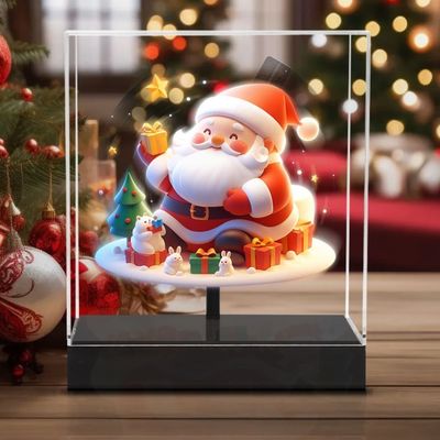 주문 20cm 실내 광고 장비 3D 홀로그램 팬 크리스마스 슈퍼마켓 바 새로운 디지털 사이니지 디스플레이 온라인 제조